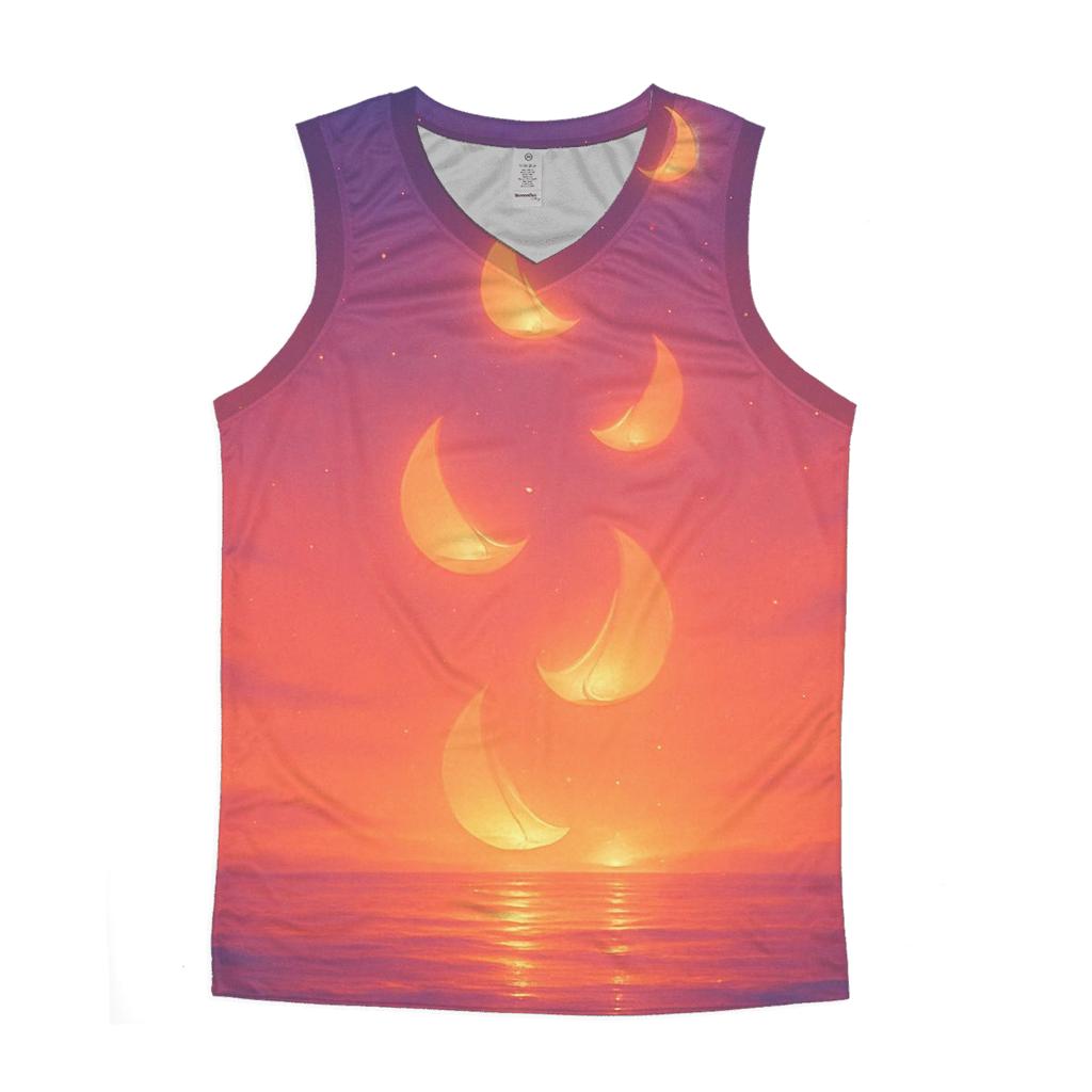 Horizon Lantern Drift graphic print tank tops