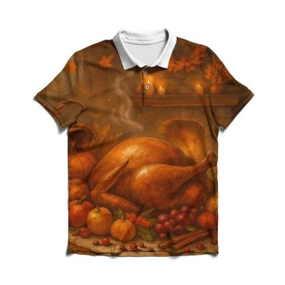 Candlelit Cornucopia Hearth classic pique polos