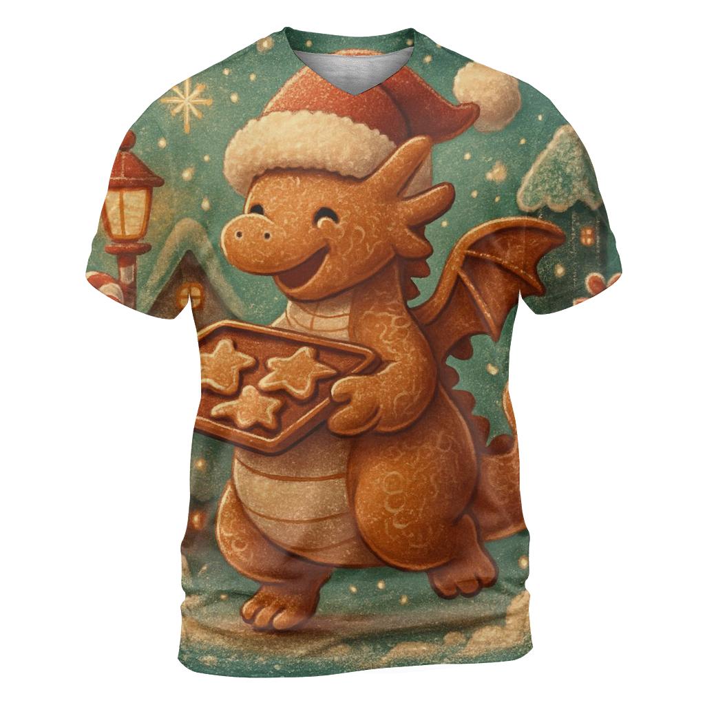 Gingerbread Dragon Bakery Blizzard personalized full print shirts