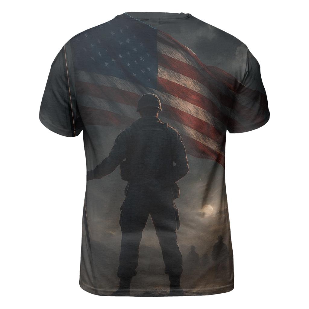 Starlit Sentinel Over The Freedom Ridge designer pattern shirts