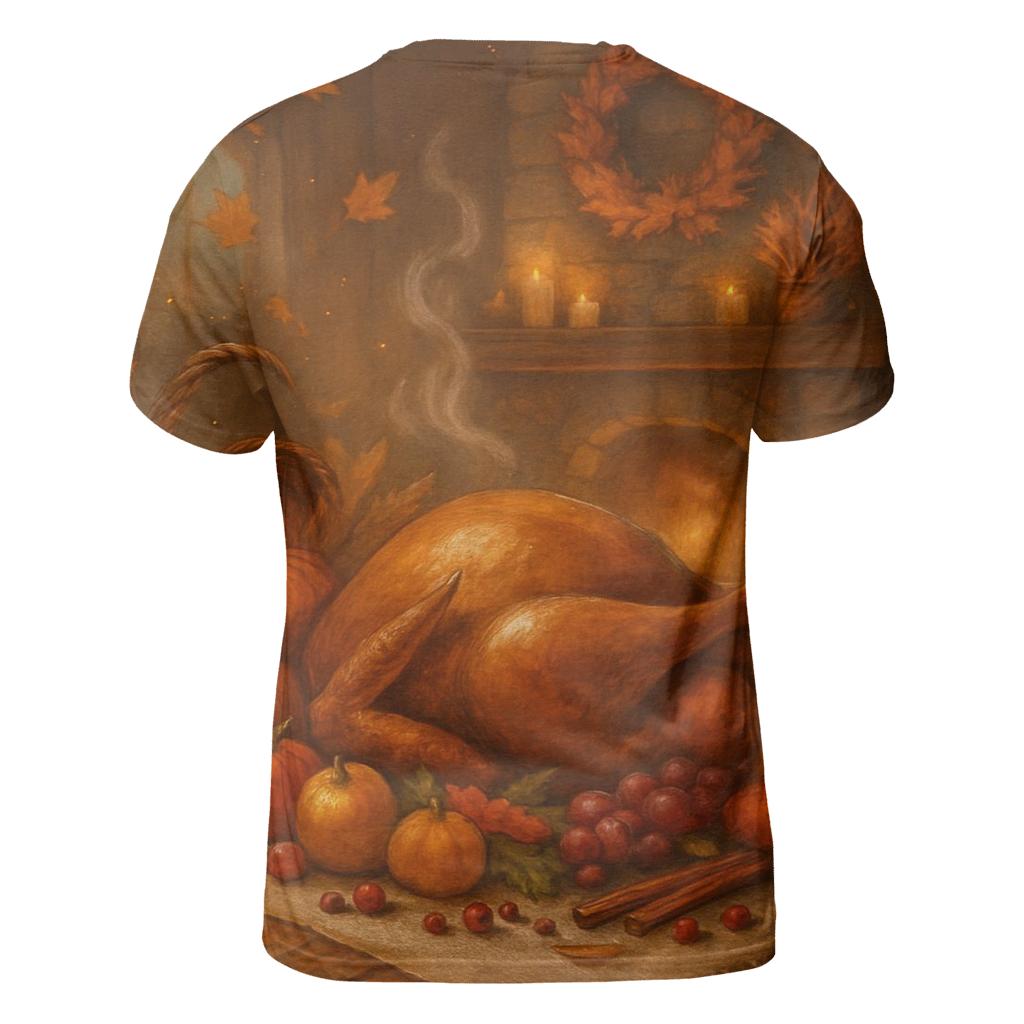 Candlelit Cornucopia Hearth custom all-over print shirts