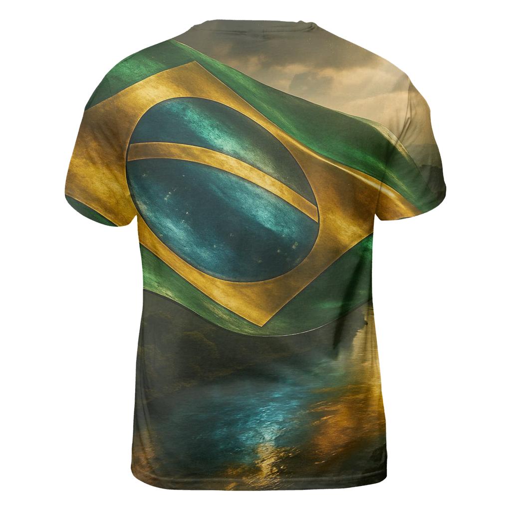 Metallic Brazil Sky River designer pattern shirts
