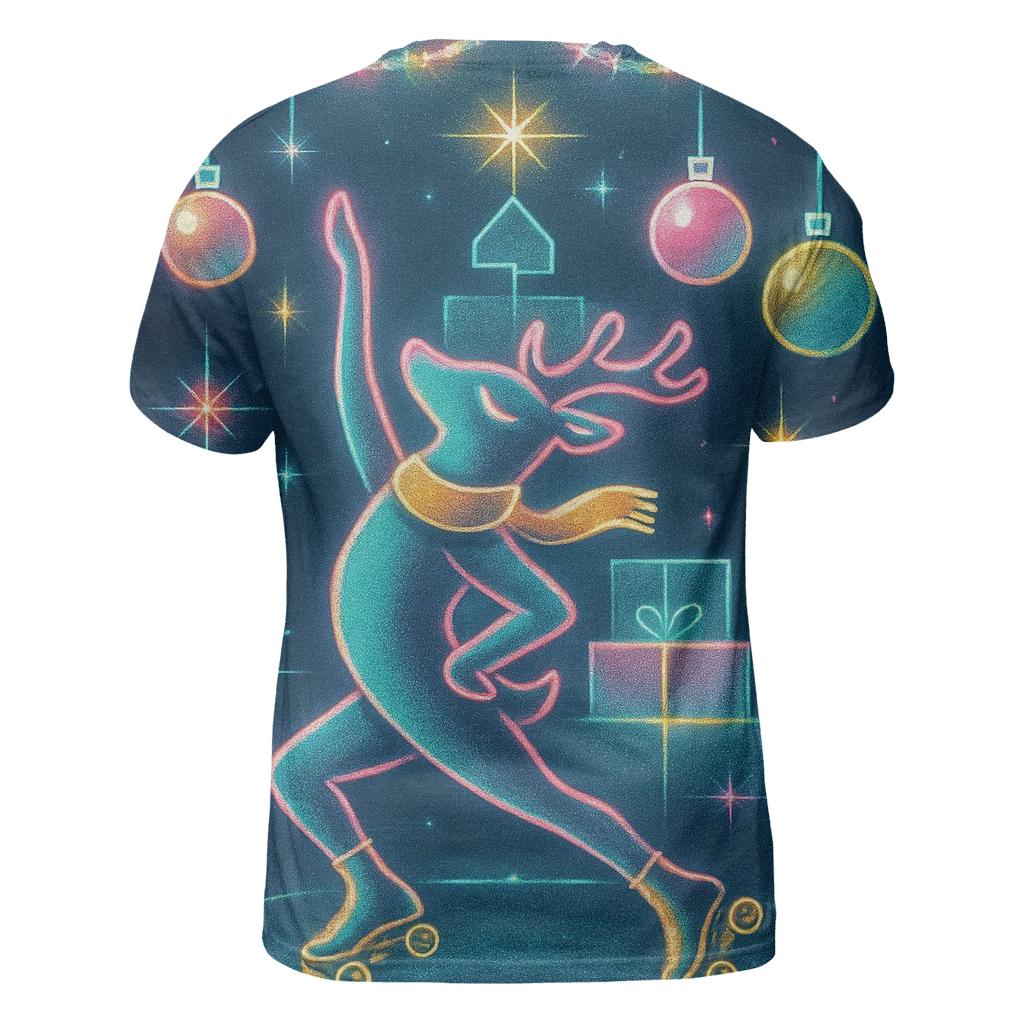 Reindeer Disco Ornament Rink statement graphic shirts