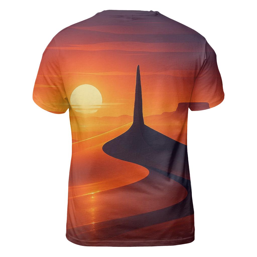 Desert Mirage Sundial creative print fashion shirts