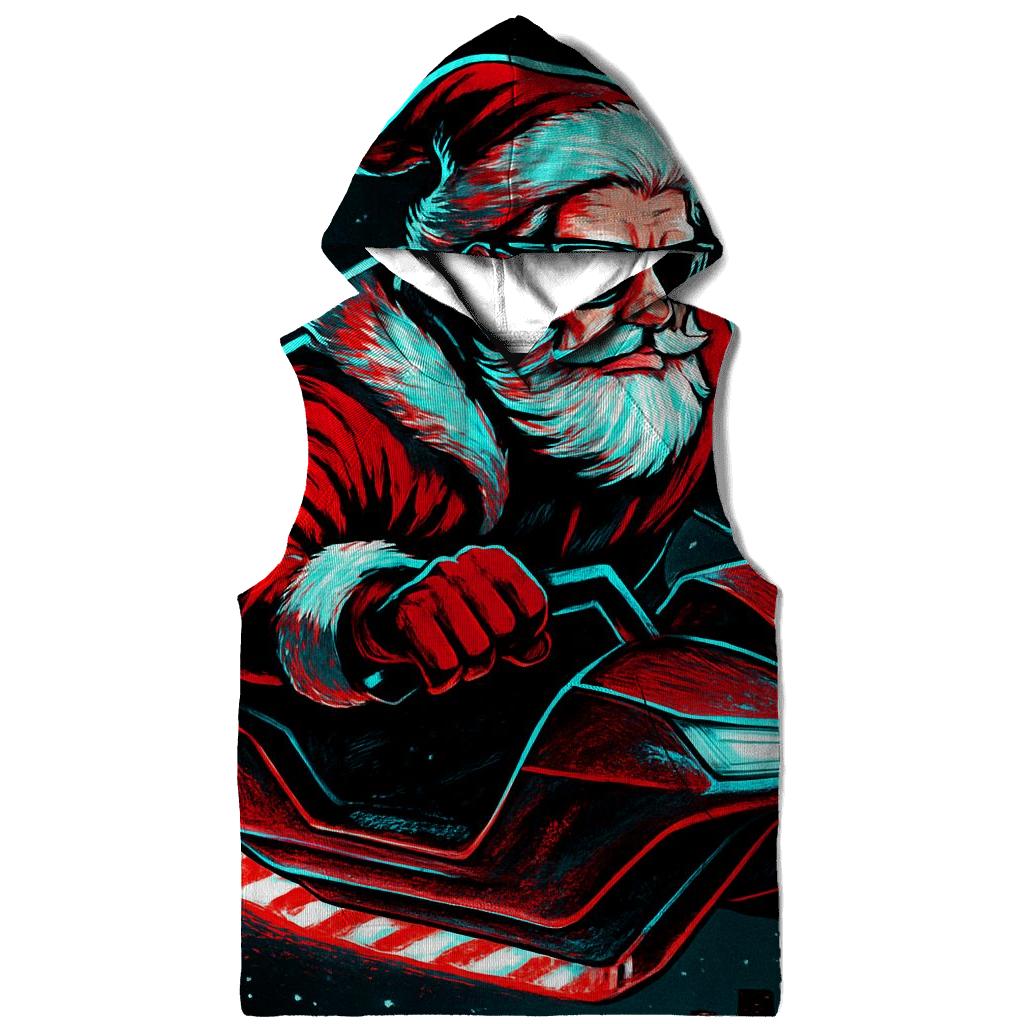 Neon Sleigh Night Rider Santa hoodie trends