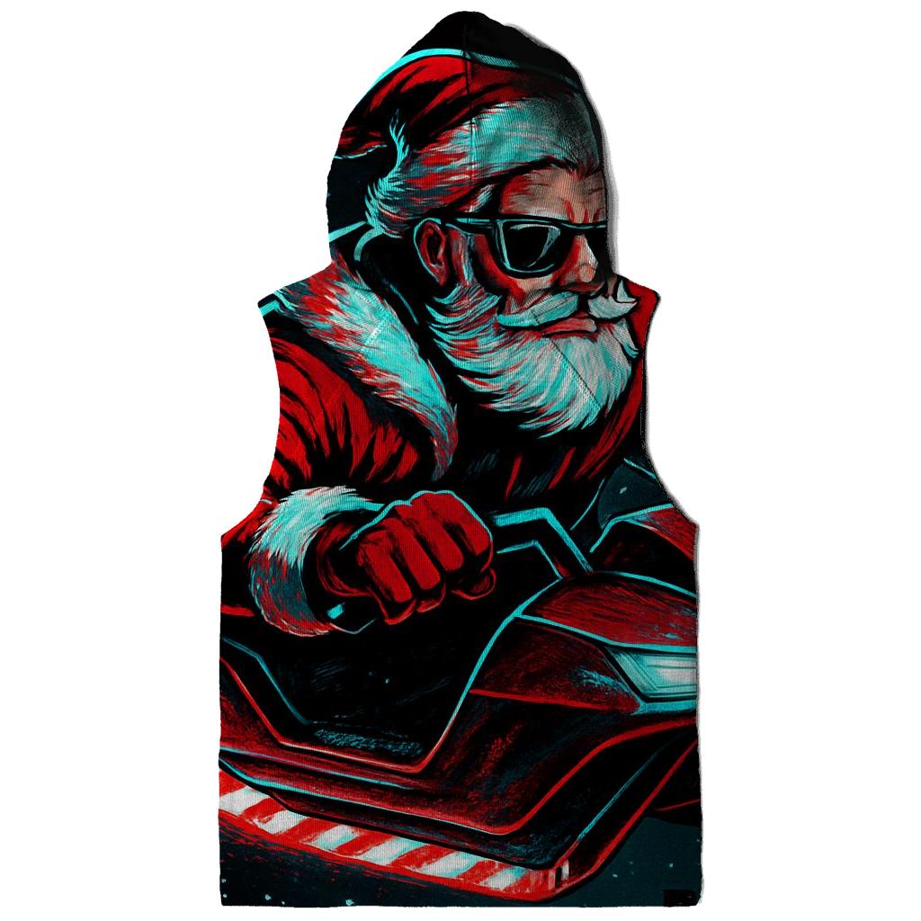 Neon Sleigh Night Rider Santa hoodie trends