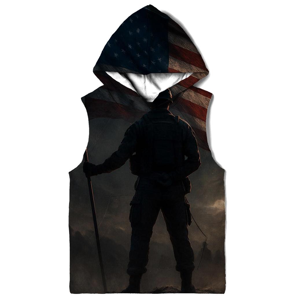 Starlit Sentinel Over The Freedom Ridge zip-up hoodies