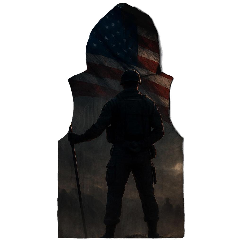 Starlit Sentinel Over The Freedom Ridge zip-up hoodies