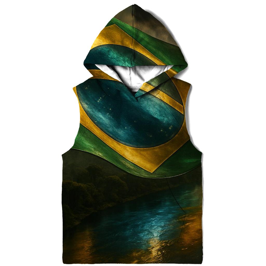 Metallic Brazil Sky River zip-up hoodies