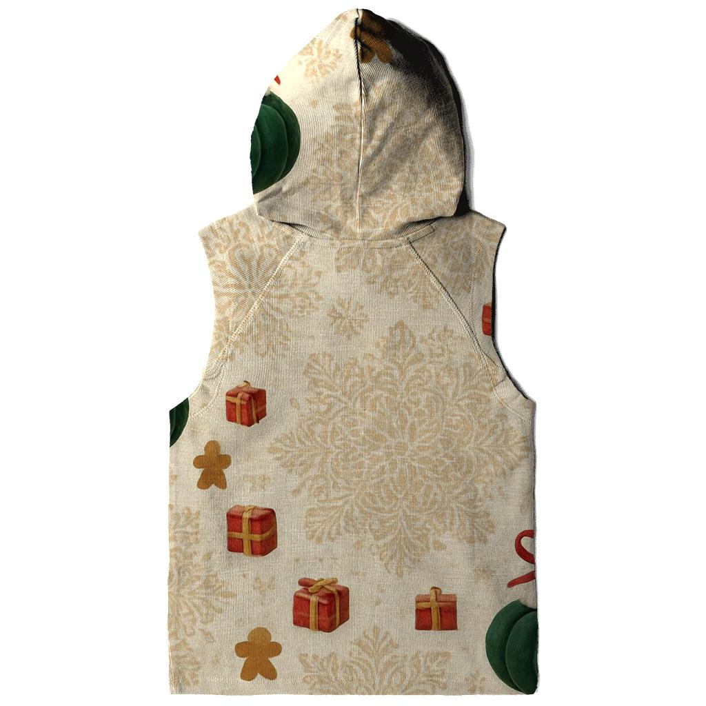 Ivory Snowflake Medallion Scatter With Emerald Pumpkin Baubles printed hoodies