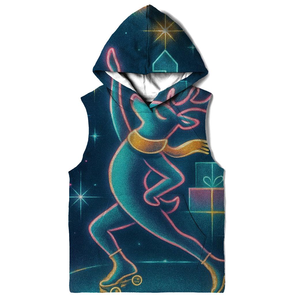 Reindeer Disco Ornament Rink printed hoodies