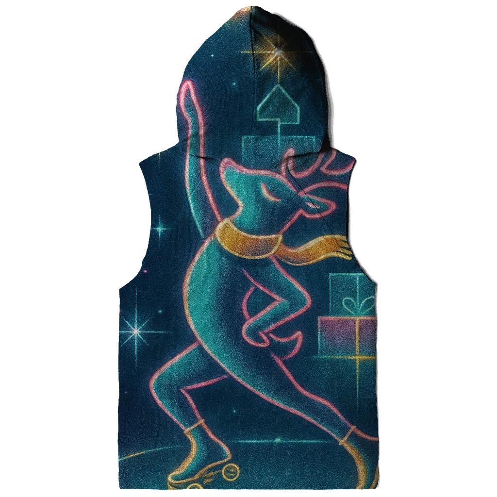 Reindeer Disco Ornament Rink printed hoodies