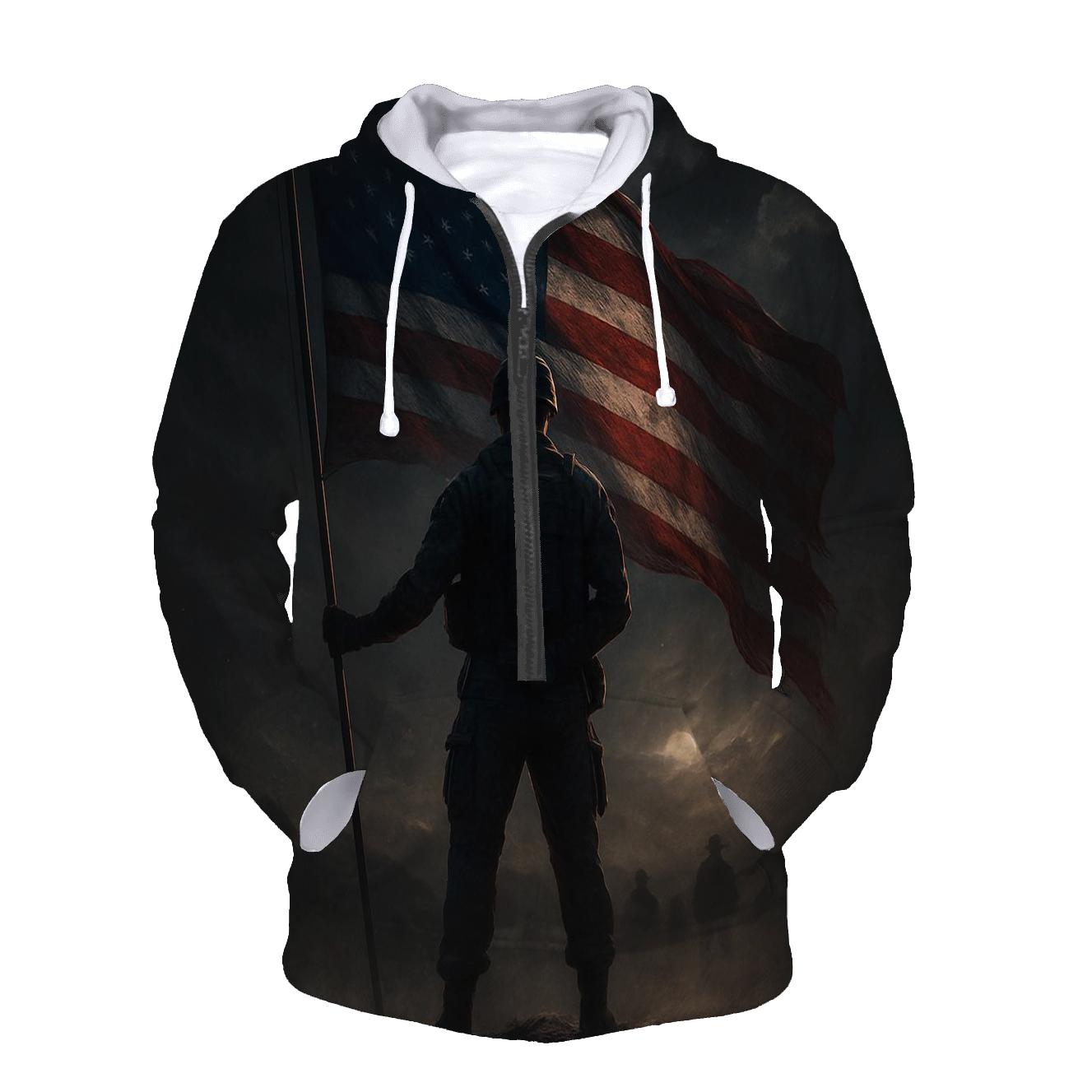 Starlit Sentinel Over The Freedom Ridge hoodies fashion