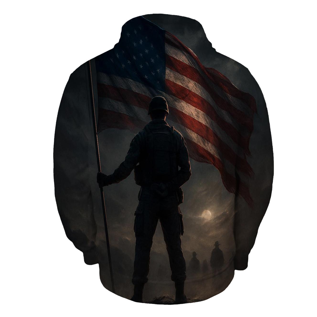 Starlit Sentinel Over The Freedom Ridge hoodies fashion