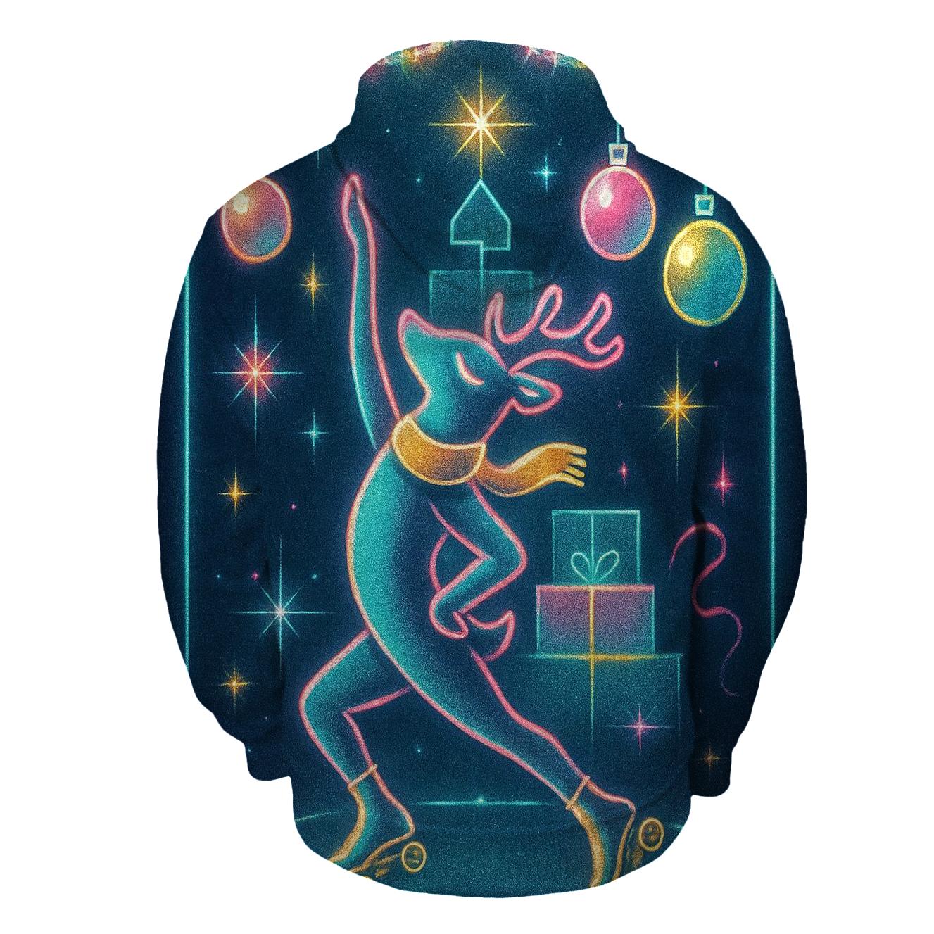 Reindeer Disco Ornament Rink hoodie designs