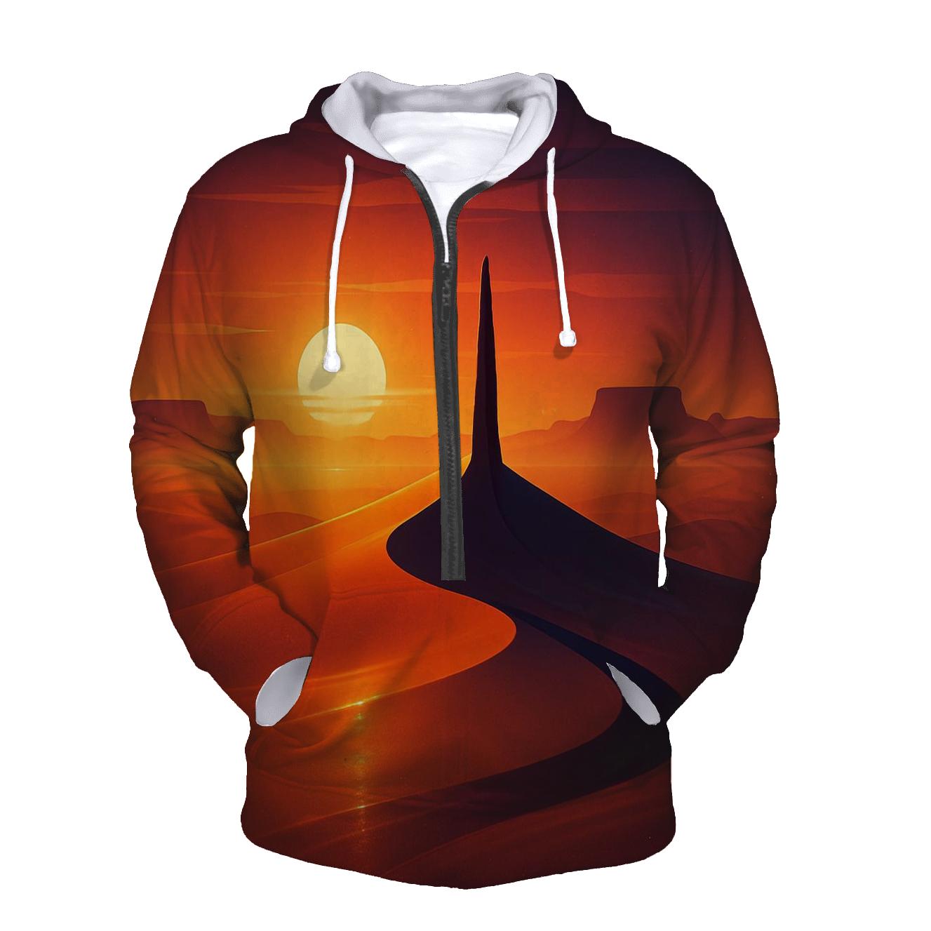Desert Mirage Sundial printed hoodies