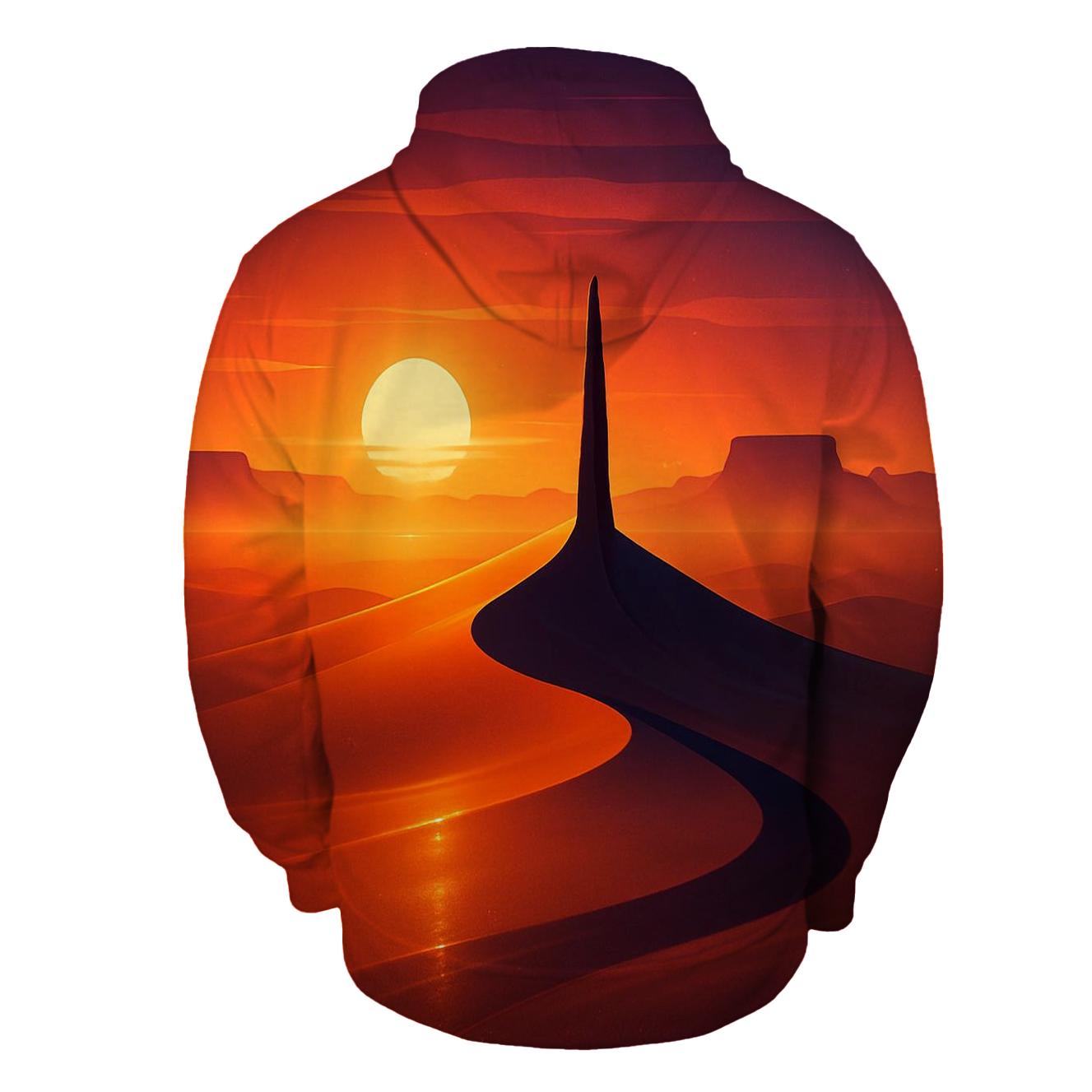 Desert Mirage Sundial printed hoodies