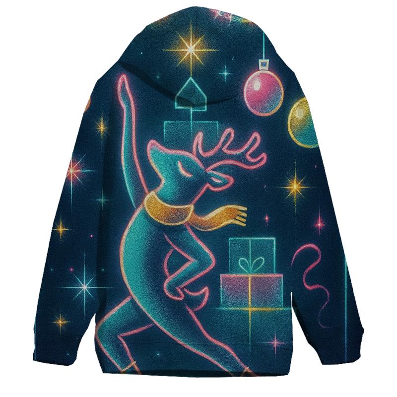Reindeer Disco Ornament Rink designer hoodies