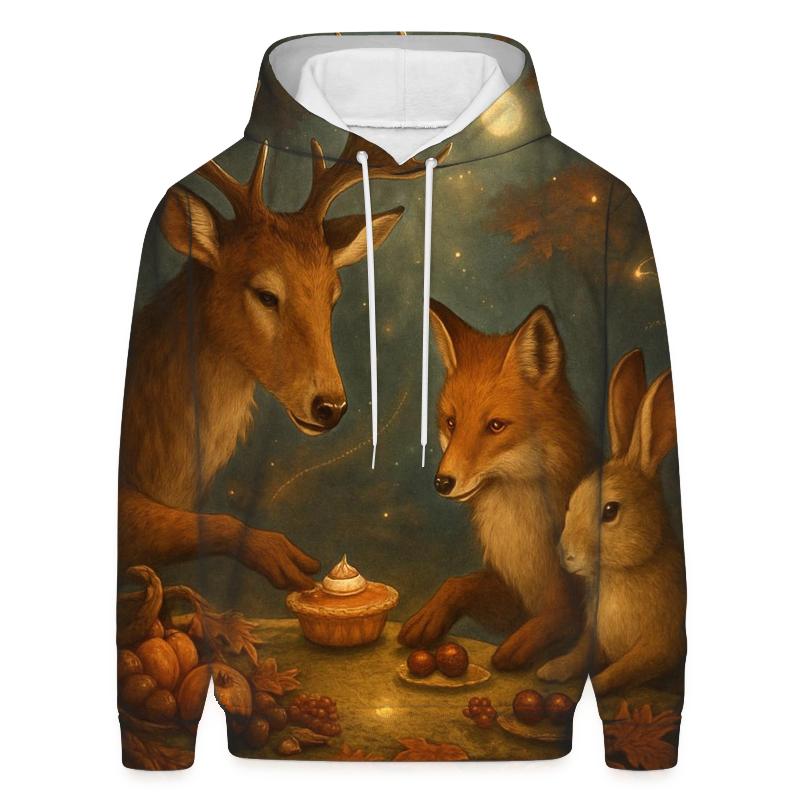 Moonlit Maple Feast For Woodland Friends graphic hoodies