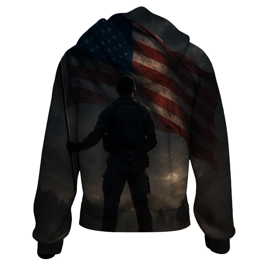 Starlit Sentinel Over The Freedom Ridge graphic hoodies
