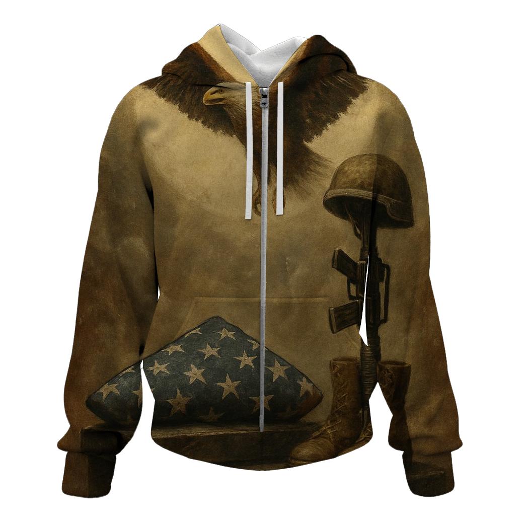 Memorial Fold And Rising Eagle Halo pullover hoodies