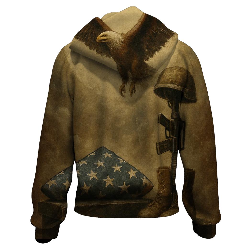 Memorial Fold And Rising Eagle Halo pullover hoodies