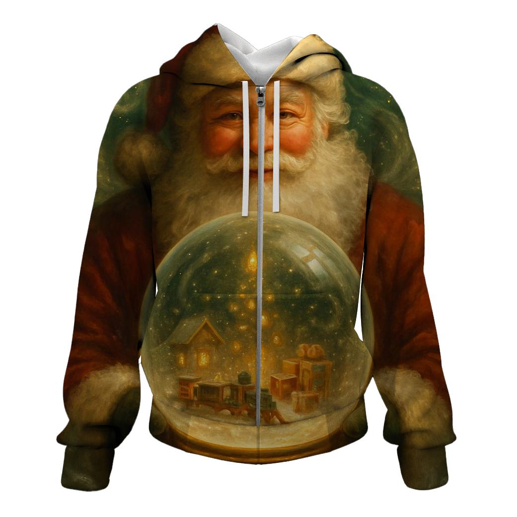 Workshop Snow Globe Master Santa lightweight hoodies