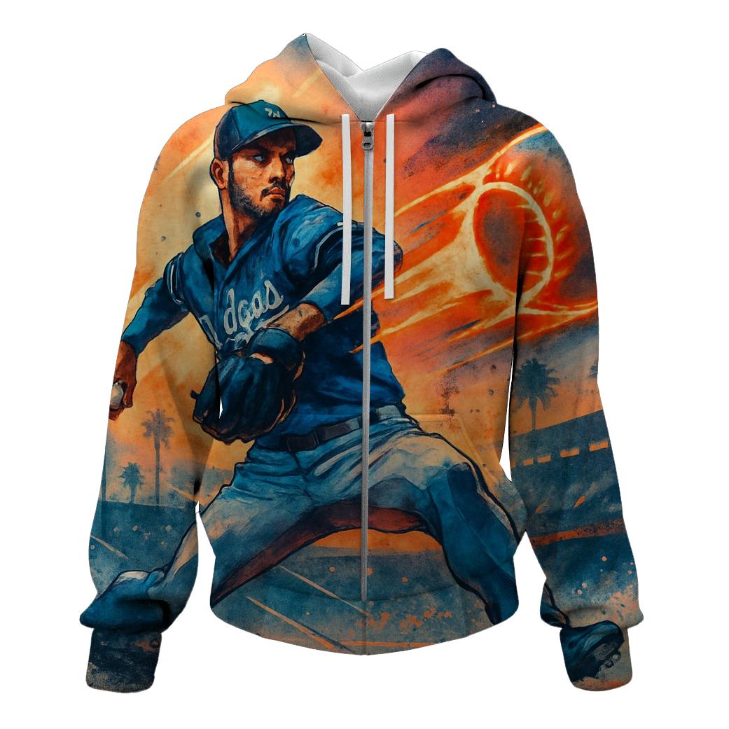 Sunset Seamline Comet Pitch zip-up hoodies