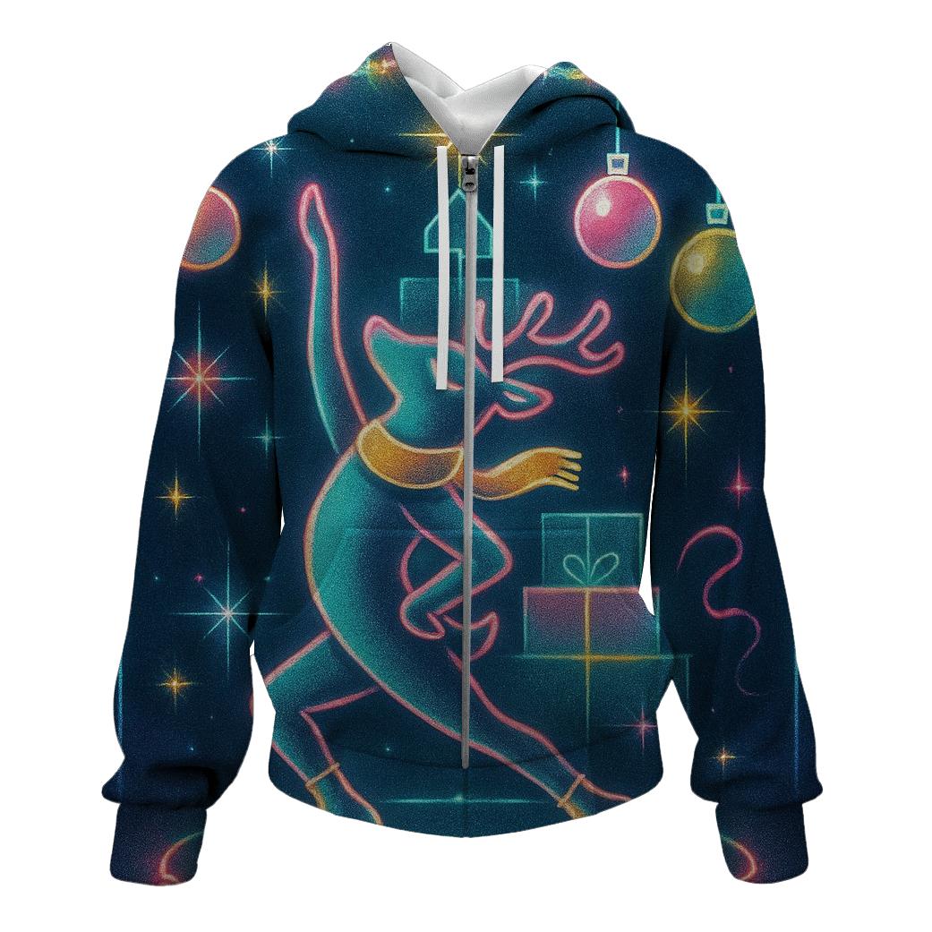 Reindeer Disco Ornament Rink hoodie designs