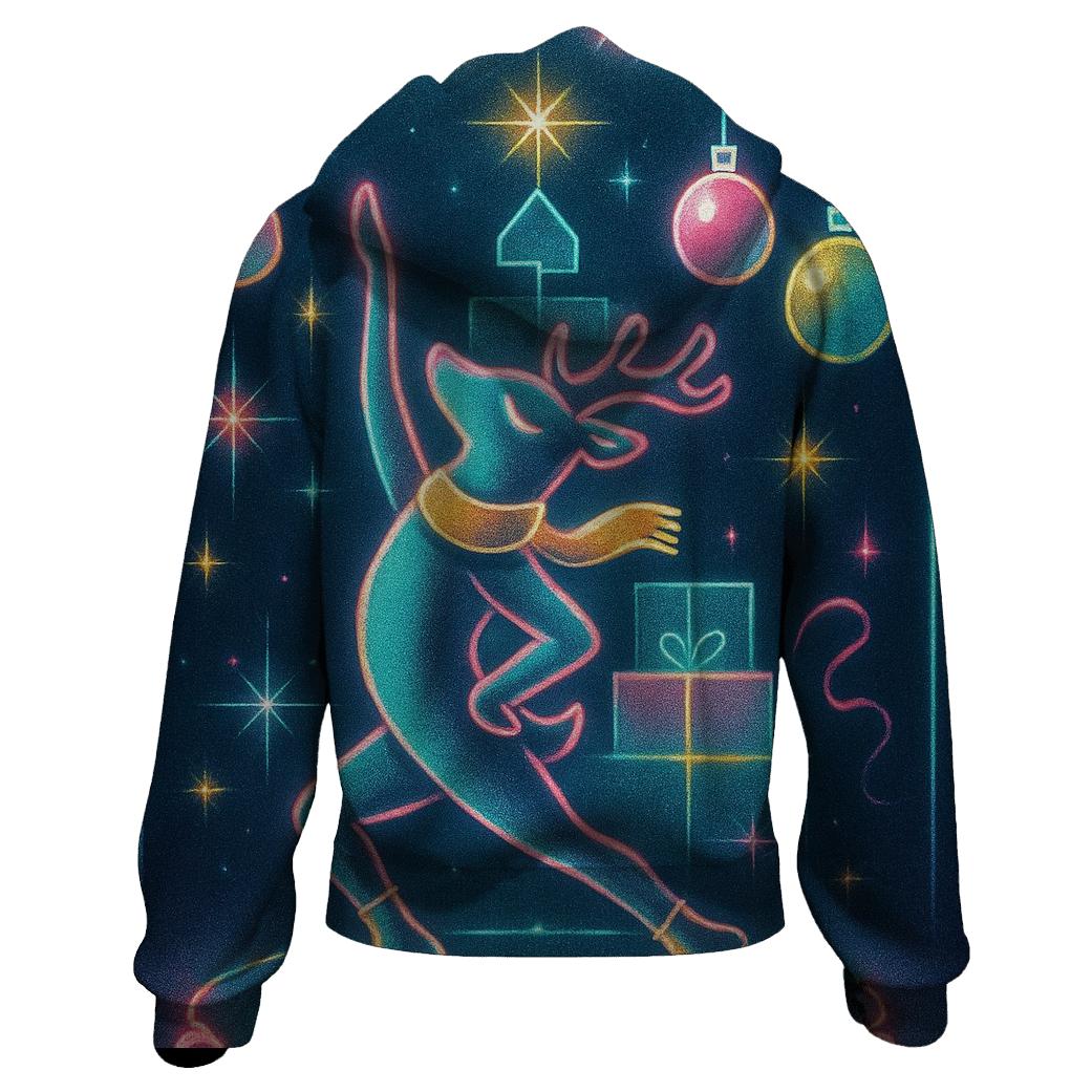 Reindeer Disco Ornament Rink hoodie designs