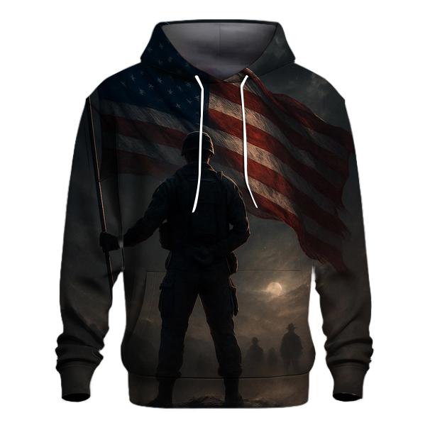 Starlit Sentinel Over The Freedom Ridge zip-up hoodies