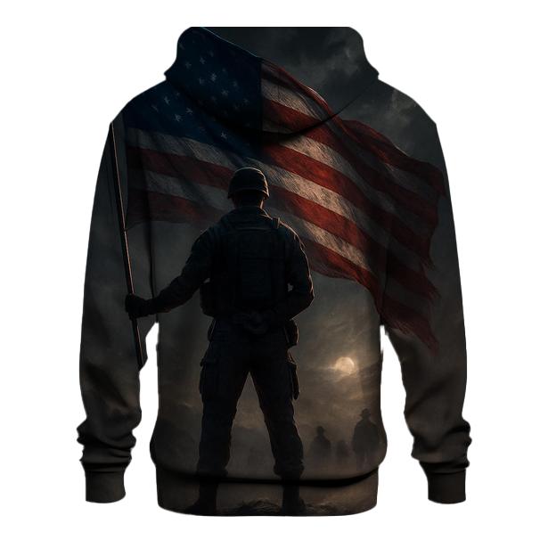 Starlit Sentinel Over The Freedom Ridge zip-up hoodies