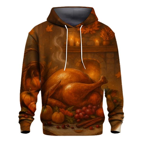 Candlelit Cornucopia Hearth graphic hoodies