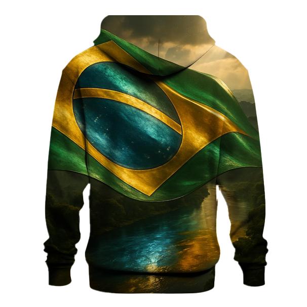 Metallic Brazil Sky River printed hoodies