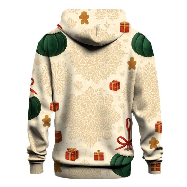 Ivory Snowflake Medallion Scatter With Emerald Pumpkin Baubles custom hoodies