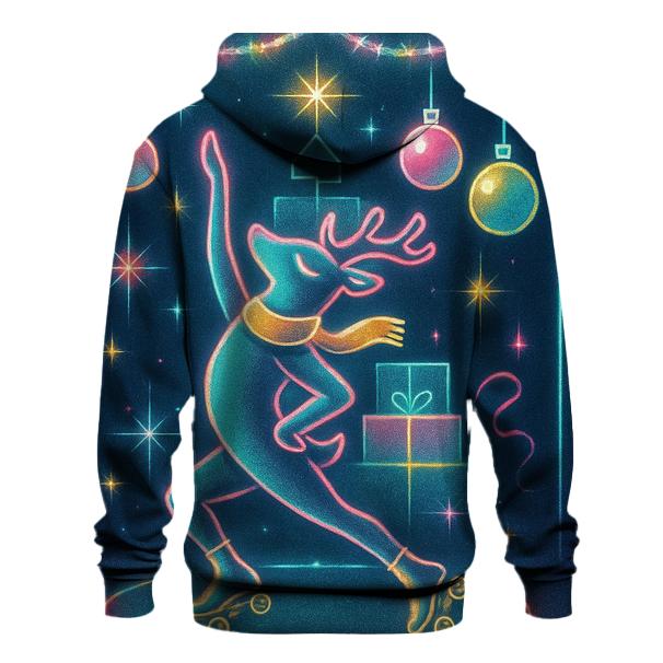 Reindeer Disco Ornament Rink graphic hoodies