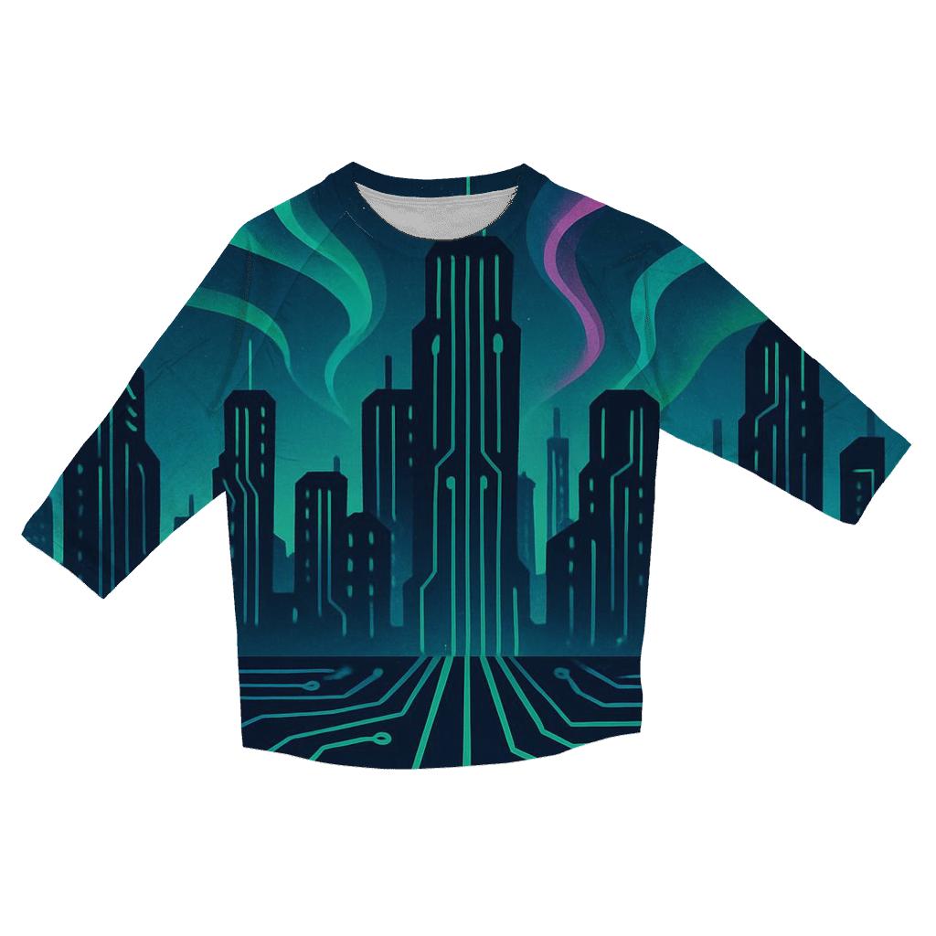 Aurora Circuit Skyline cotton quarter sleeve shirts