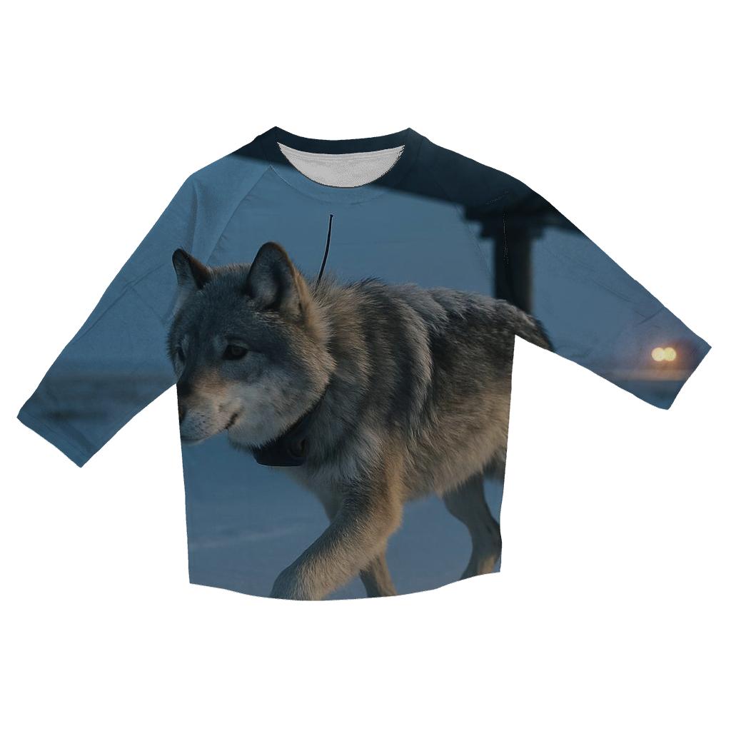 Radio Collared Wolf Crossing The Tundra Pipeline cotton quarter sleeve shirts