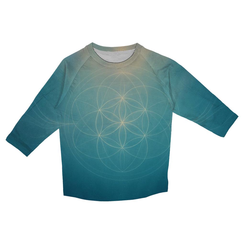 Aurora Breath Geometry personalized 3/4 sleeve tees