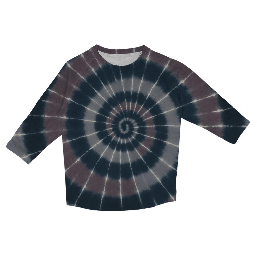 Lunar Eclipse Spiral Overdye stylish quarter sleeve tops