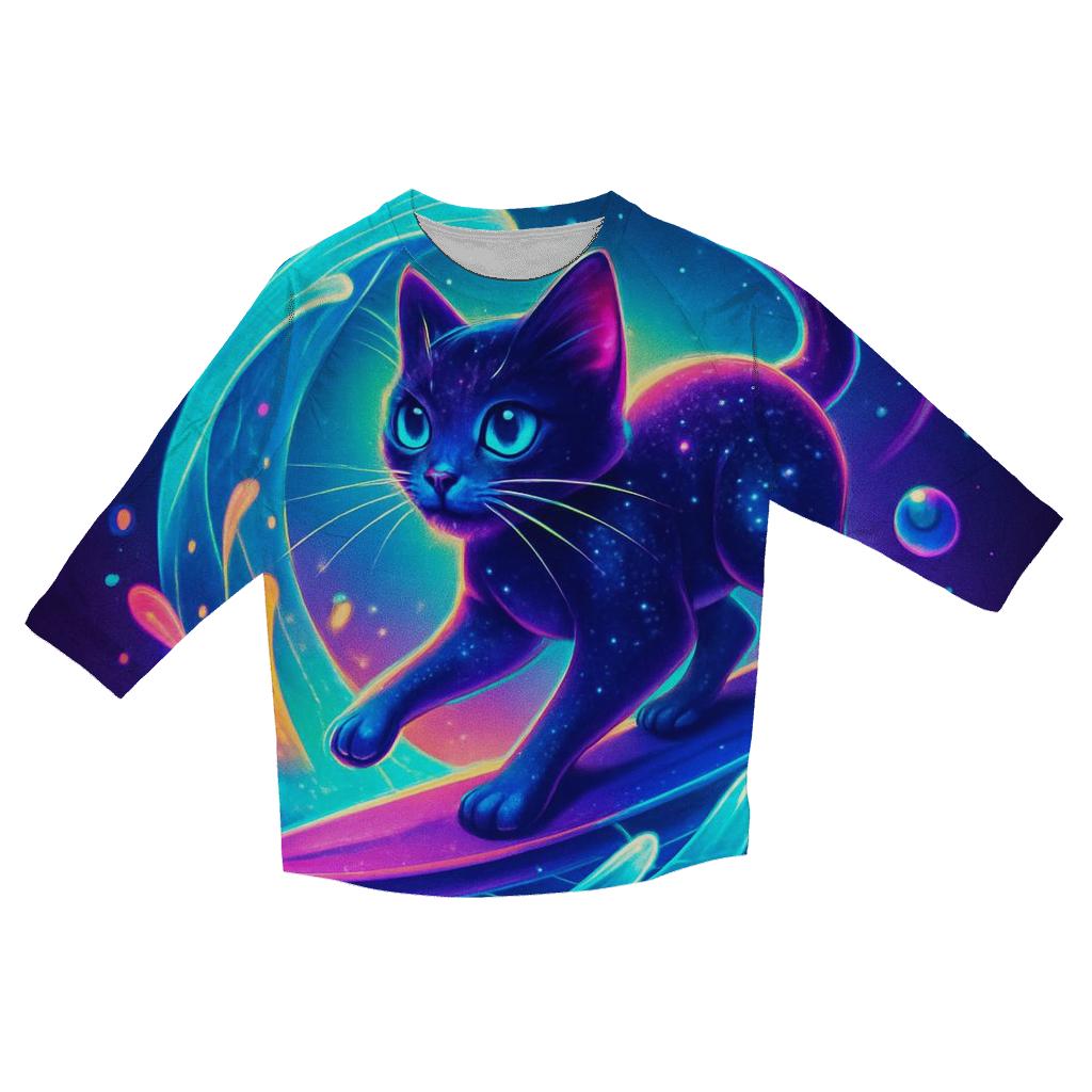 Prism Tide Dreamer Cat cotton quarter sleeve shirts