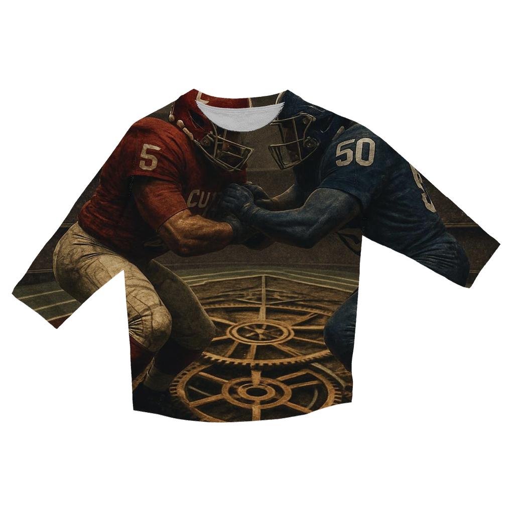 Clockwork Stadium Duel Braves Versus Cubs personalized 3/4 sleeve tees
