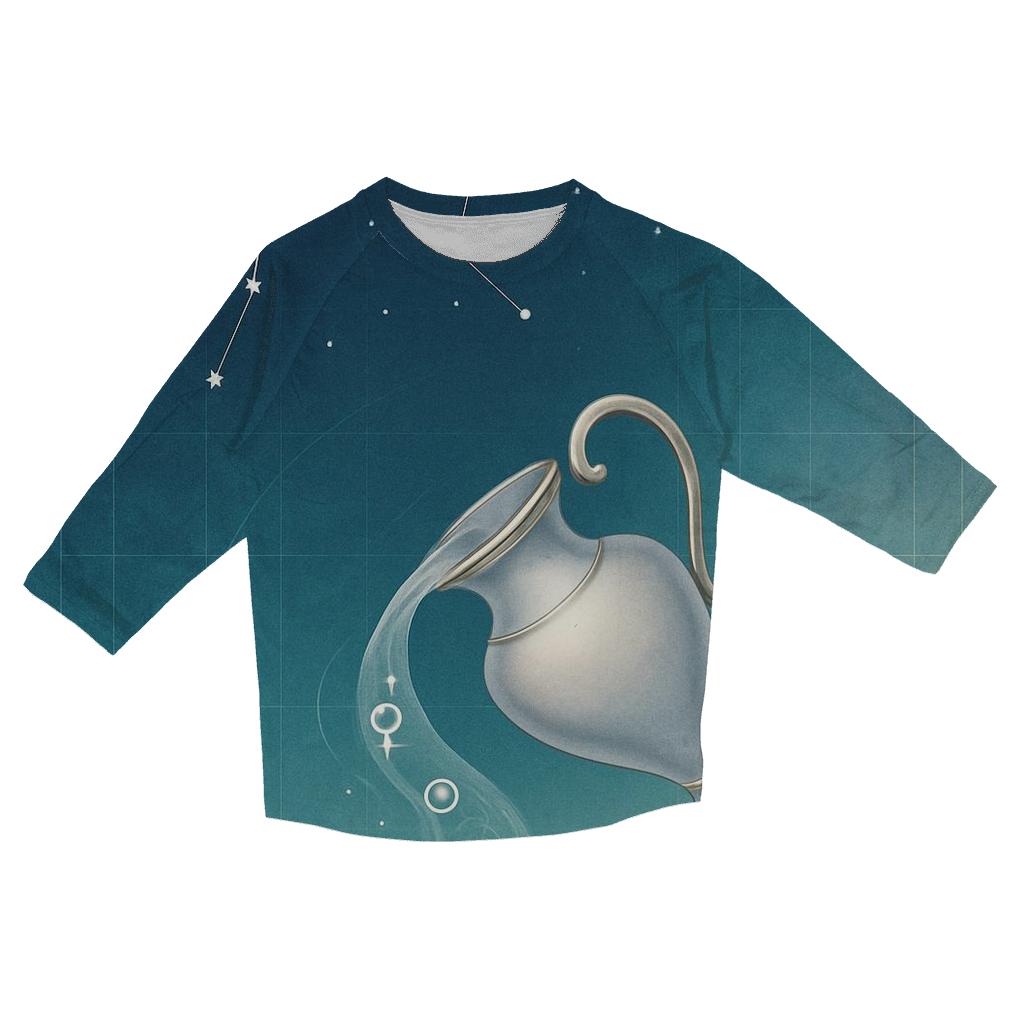 Aquarius Water Bearer Star Chart Vessel cotton quarter sleeve shirts