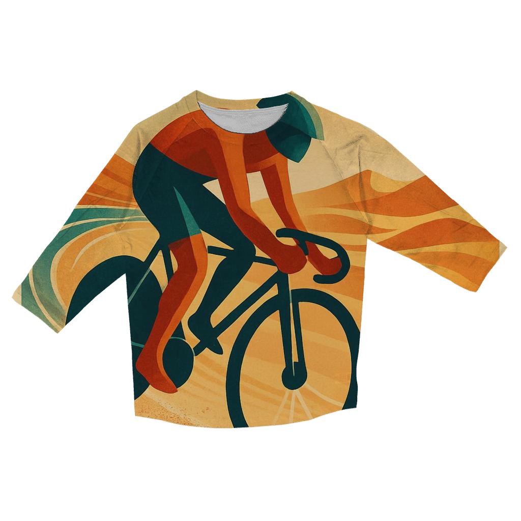 Desert Velodrome Wind Lines personalized 3/4 sleeve tees