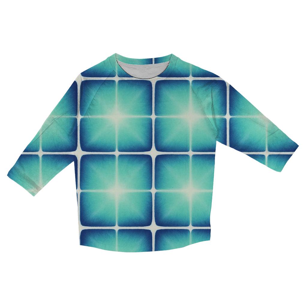 Aurora Itajime Clamp Grid cotton quarter sleeve shirts