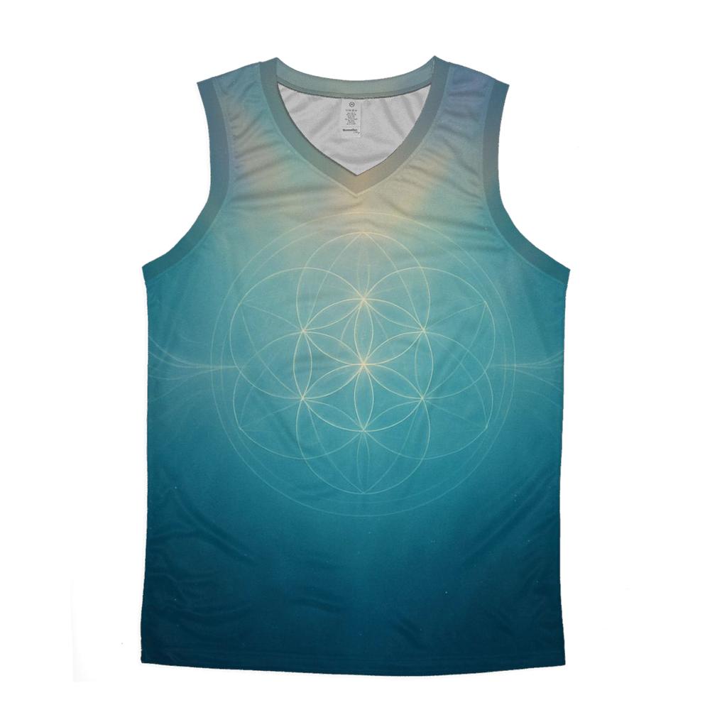 Aurora Breath Geometry personalized athletic tanks