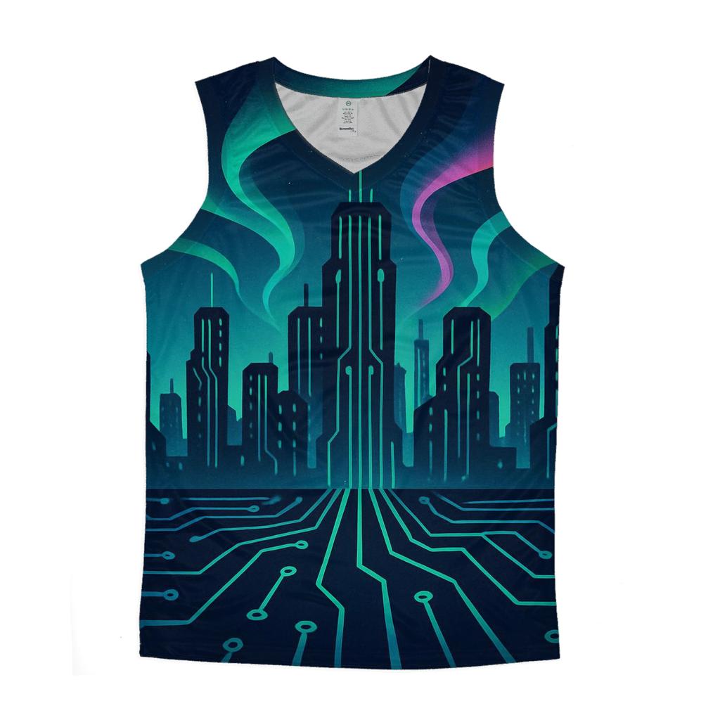 Aurora Circuit Skyline personalized athletic tanks