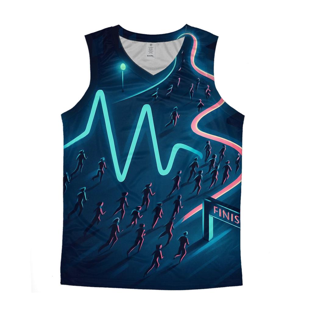 Midnight Marathon Pulse Map sports performance tank tops