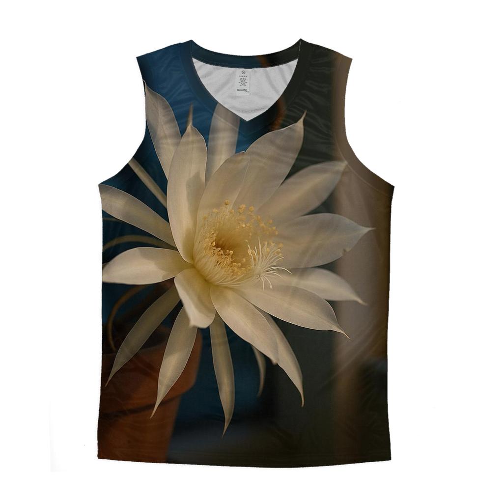 Night Blooming Cereus On A City Windowsill casual summer tank tops