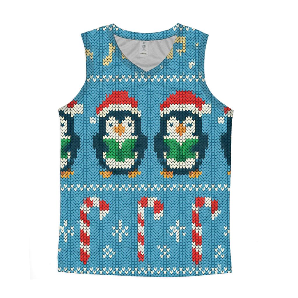 Christmas Carol Penguin March Design designer workout tanks